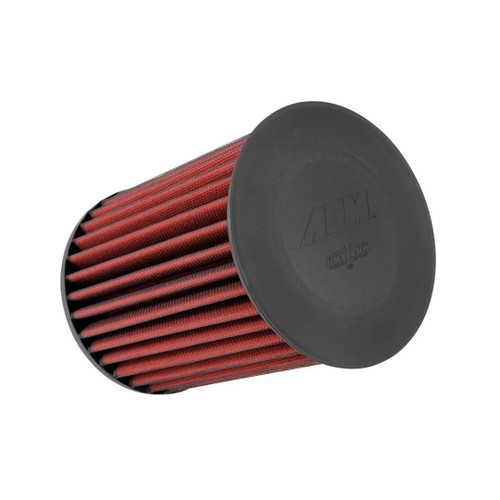 Air Filter Element - DryFlow - Round - 6.25 in Diameter - 8.25 in Tall - Synthetic - Red - Various Ford / Volvo Applications - Each