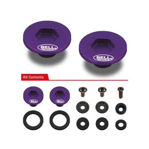 Helmet Shield Pivot Repair - SE03 / SE05 Style - Purple - Kit