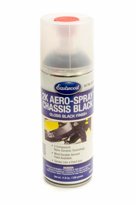 Paint - 2K AeroSpray Chassis - High Temperature - Ceramic Urethane - Gloss Black - 12 oz Aerosol - Each
