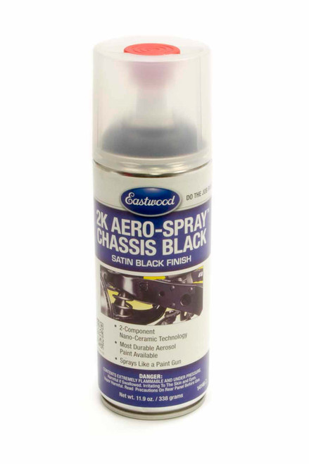 Paint - 2K AeroSpray Chassis - High Temperature - Ceramic Urethane - Satin Black - 12 oz Aerosol - Each Paint - 2K AeroSpray Chassis - High Temperature - Ceramic Urethane - Satin Black - 12 oz Aerosol - Each
