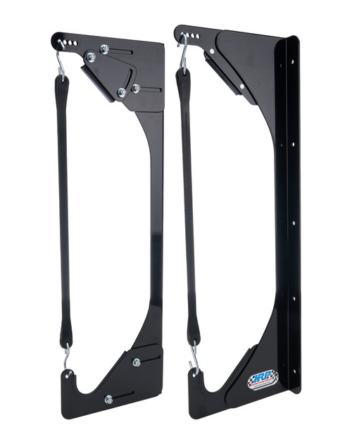 Nose Wing Mount - Sprint Nose Wing - Adjustable - Bungee Cords - Wall Mount - Aluminum - Black Powder Coat - Kit