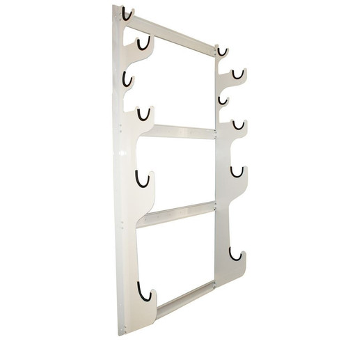 Axle Rack - Wall Mount - 2 Axle Sets Capacity - Aluminum - White Powder Coat - Each