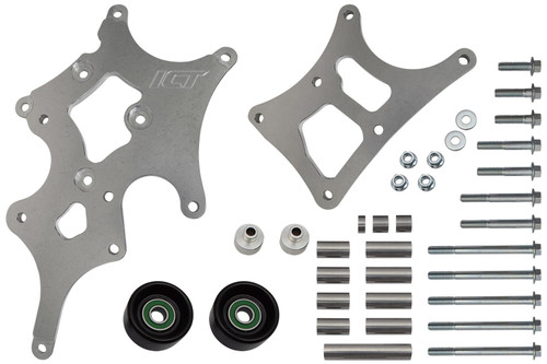Alternator Bracket - Driver Side - High Mount - Block Mount - Aluminum - Natural - GM LS-Series - Kit