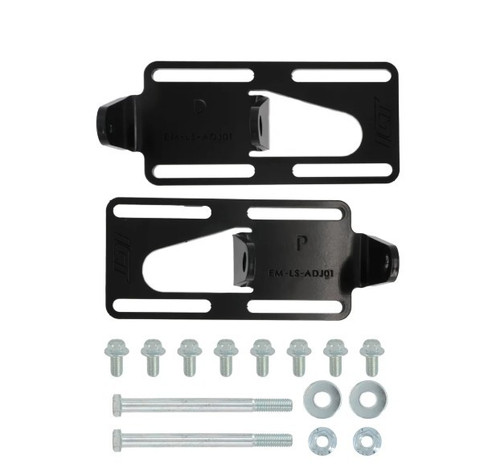 Motor Mount - Bolt-On - Hardware Included - Steel - Black Powder Coat - GM LS-Series - Kit