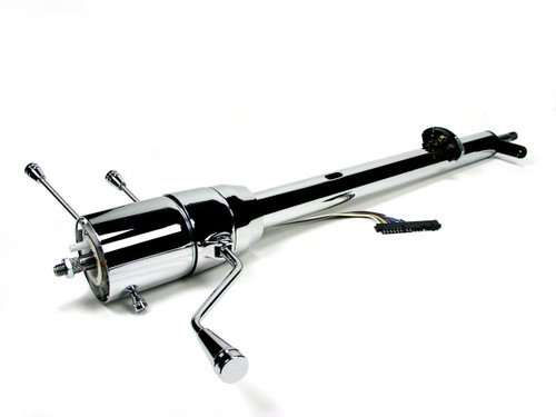 Steering Column - Retrofit - Tilt - Column Shift - Hazard / Turn Signal - Steel - Chrome Plated - GM Fullsize Truck 1960-66 - Each