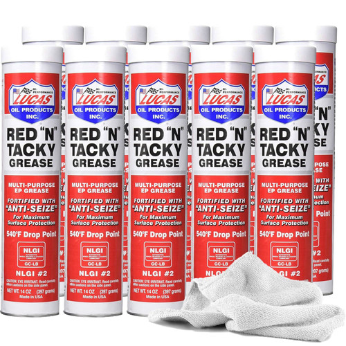 Grease - Red N Tacky - Conventional - 14 oz Cartridge - Set of 10