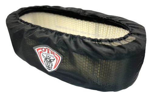 Air Filter Wrap - Oval - 13 in L x 3.5 in W - OTR Logo - Polyester - Black - Each