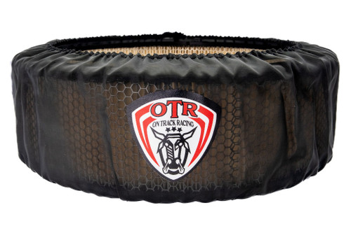 Air Filter Wrap - Round - 14 in Diameter - 5 in Tall - OTR Logo - Polyester - Black - Each