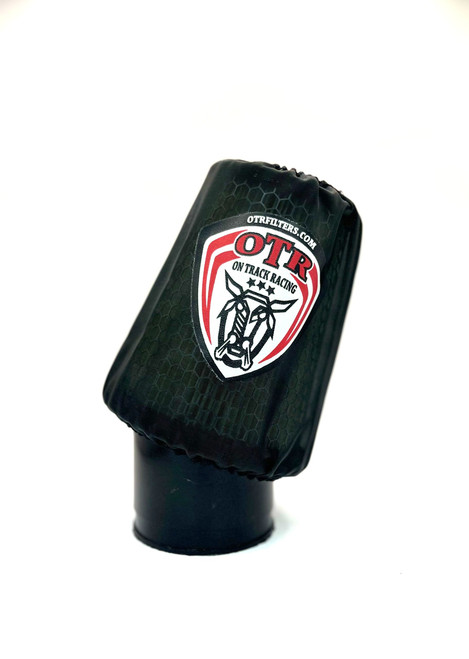 Air Filter Wrap - Conical - 4.25 in Base Diameter - 3.06 in Top Diameter - OTR Logo - Polyester - Black - Each
