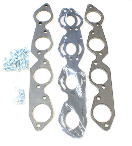 Header Flange - 0.375 in Thick - 2.25 in Round Port - Big Block Chevy - Kit