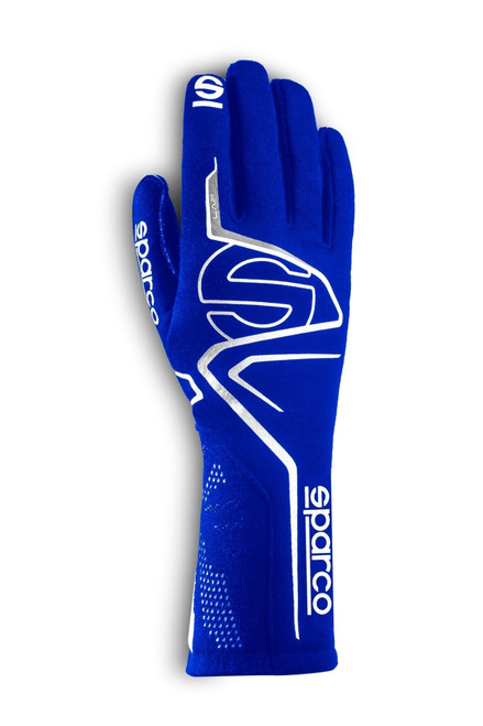 Driving Gloves - Lap - SFI 3.3/5 - FIA Approved - Single Layer - Fire Retardant Fabric - Blue / White - Large - Pair