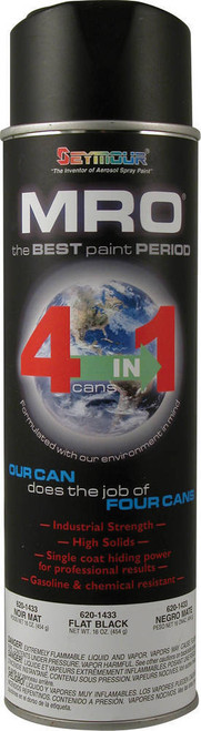 Paint - MRO - Alkyd Enamel - Flat Black - 16 oz Aerosol - Each