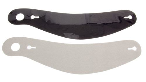 Helmet Shield Tear Off - 2 mm Thick - 12.25 in Center to Center - Curved - Plastic - Smoked - Bell 287 - Set of 5