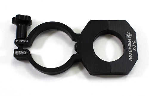 Shock Reservoir Bracket - Clamp-On - Aluminum - Black Anodized - 1-1/2 in OD Tube Mount - Each