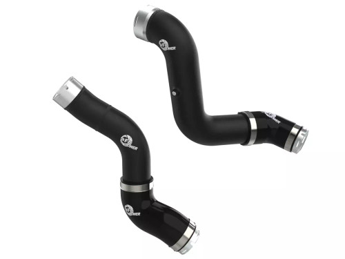 Intercooler Pipe - BladeRunner - Aluminum - Black Powder Coat - Turbocharger to Intercooler - GM TurboMax - GM Midsize Truck 2023-25 - Each