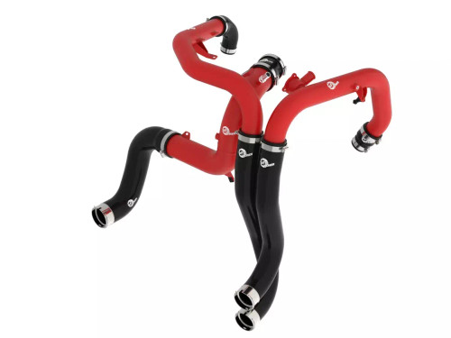 Intercooler Pipe - BladeRunner - Aluminum - Red Powder Coat - Turbocharger to Intercooler - Ford EcoBoost V6 - Ford Midsize SUV 2022-25 - Each