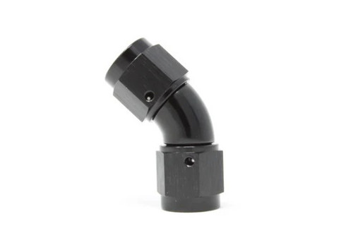 Fitting - Adapter - Legacy VaporWorx - 45 Degree - Swivel - 6 AN Female to 6 AN Female - Aluminum - Black Anodized - Each
