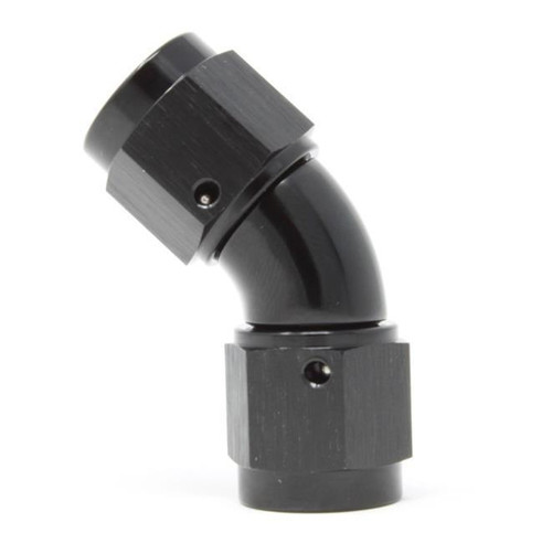 Fitting - Adapter - Legacy VaporWorx - 45 Degree - Swivel - 8 AN Female to 8 AN Female - Aluminum - Black Anodized - Each