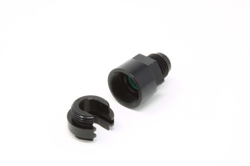 Fitting - Legacy VaporWorx - Fuel Line Adapter - Straight - 6 AN Male to 3/8 in Female Quick Disconnect - Aluminum - Black Anodized - Each Fitting - Legacy VaporWorx - Fuel Line Adapter - Straight - 6 AN Male to 3/8 in Female Quick Disconnect - Aluminum - Black Anodized - Each