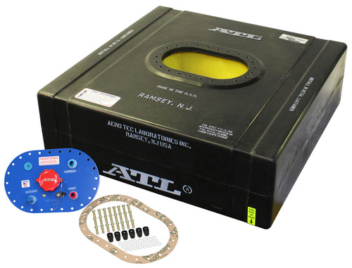Fuel Cell - Saver Cell - 22 gal - 25.31 x 25.31 x 8.25 in Tall - 8 AN Male Outlet - 6 AN Return / Vent - Foam - Plastic - Black - Each