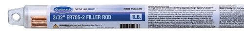 TIG Filler Rod - ER70S-2 - 0.094 in - Steel - 1 lb Box - Each