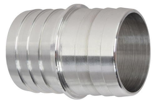 Fitting - Adapter - Straight - 1-1/2 in Hose Barb to 1-1/2 in Hose Barb - Aluminum - Clear Anodized - Each