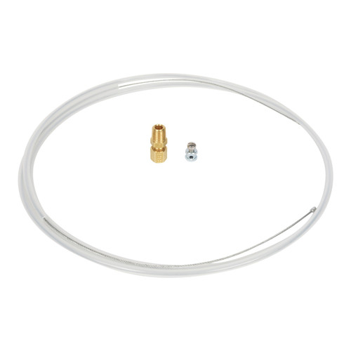 Throttle Cable - 6 ft Long - Fittings / Throttle Stop / Hardware Included - Clear Nylon Tubing - Jr Sprint / Kart - Each Throttle Cable - 6 ft Long - Fittings / Throttle Stop / Hardware Included - Clear Nylon Tubing - Jr Sprint / Kart - Each