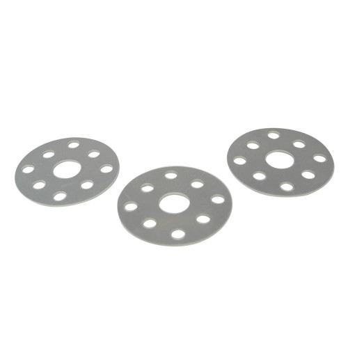 Water Pump Pulley Shim - 0.063 in Thick - Aluminum - Natural - Ford / GM Water Pumps - Set of 3