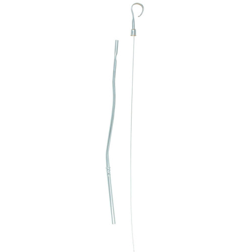 Engine Oil Dipstick - Solid Tube - Block Mount - 19.5 in Long - Steel - Chrome - Oldsmobile V8 - Each Engine Oil Dipstick - Solid Tube - Block Mount - 19.5 in Long - Steel - Chrome - Oldsmobile V8 - Each