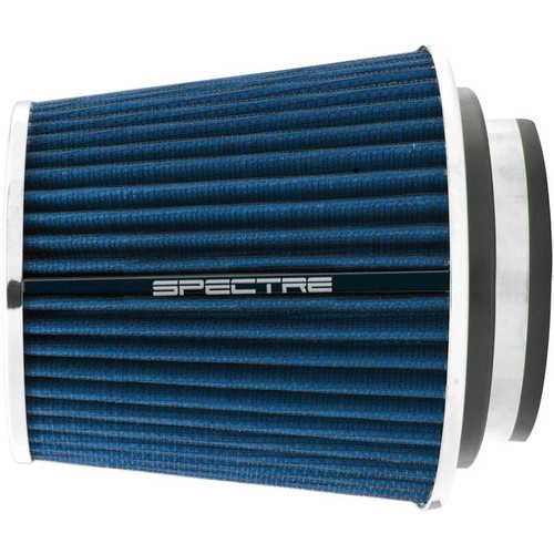 Air Filter Element - Clamp-On - Conical - 6 in Base - 4.75 in Top Diameter - 6.719 in Tall - 3 to 4 in Flange - Reusable Cotton - Blue - Universal - Each
