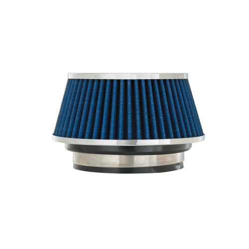 Air Filter Element - Clamp-On - Conical - 6 in Base - 4.75 in Top Diameter - 2.625 in Tall - 3 / 3.5 / 4 in Flange - Non-Woven Synthetic - Blue - Universal - Each