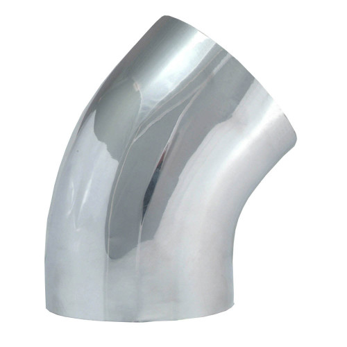 Aluminum Tubing Bend - 45 Degree - Mandrel - 4 in Diameter - 4.8 in Radius - Aluminum - Polished - Each Aluminum Tubing Bend - 45 Degree - Mandrel - 4 in Diameter - 4.8 in Radius - Aluminum - Polished - Each