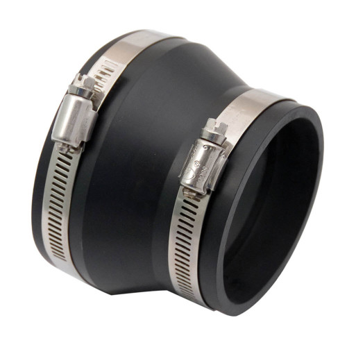 Tubing Coupler - Straight - Reducer - 4 in to 3 in ID - 3.5 in Long - Plastic - Black - Each