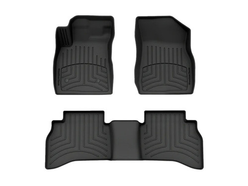 Floor Liner - HP - Front / 2nd Row - Plastic - Black / Textured - GM Compact SUV 2021-25 - Kit