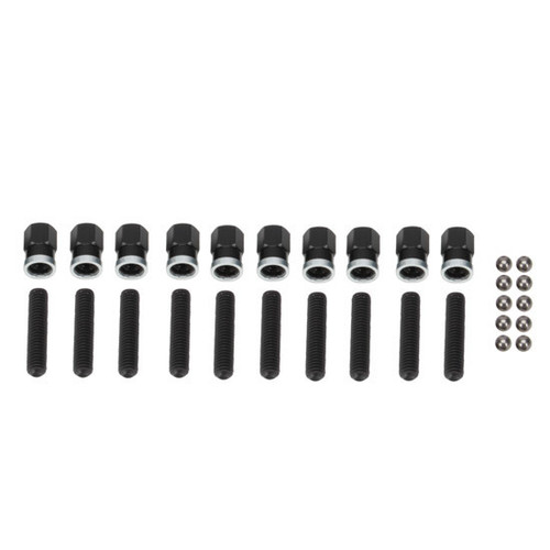 Gear Cover Stud - 3/8-16 in Thread - 1-3/4 in Long Studs - Steel Balls / Nuts - Steel - Black Oxide - Winters Quick Change Gear Covers - Set of 10 Gear Cover Stud - 3/8-16 in Thread - 1-3/4 in Long Studs - Steel Balls / Nuts - Steel - Black Oxide - Winters Quick Change Gear Covers - Set of 10