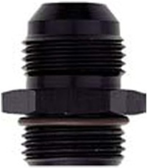 Quick Release Adapter - Straight - 16 AN Clamshell to 16 AN Male O-Ring - Aluminum - Black Anodized - Each