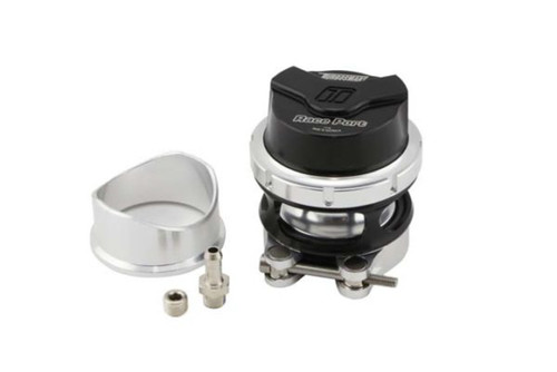 Blow-Off Valve - RacePort Pro - 74 mm Diameter - Clamp / Flange Included - Aluminum - Black / Clear Anodized - Universal - Each