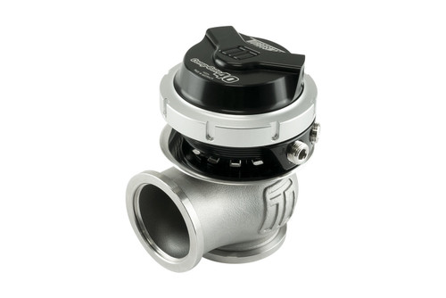 Wastegate - CompGate40 - Electronic - 7 psi Spring - 40 mm Diameter - Aluminum / Stainless - Black / Clear Anodized - Universal - Each