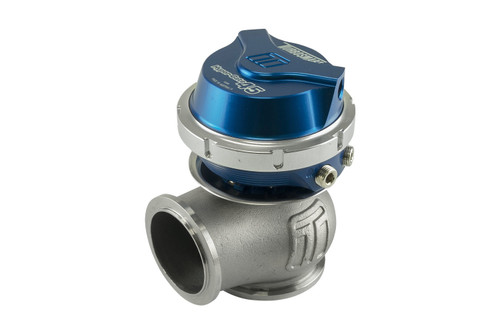 Wastegate - GenV HyperGate 45 - 14 psi Spring - 45 mm Diameter - Aluminum / Stainless - Blue / Clear Anodized - Universal - Each