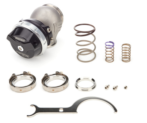 Wastegate - Power-Gate 60 - 7 psi - 60 mm Diameter - Gaskets / Hardware - Black - Universal - Each