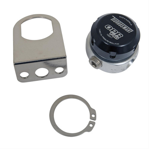 Oil Pressure Regulator - OPRT40 - 40 psi - 4 AN Female O-Ring Inlet / Outlet - 1/8 in NPT Gauge Port - Bracket Included - Aluminum - Black Anodized - Kit
