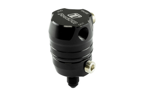 Oil Pressure Regulator - ProOPR - 20 psi - 4 AN Male Inlet / Outlet - 1/8 in NPT Gauge Port - Aluminum - Black Anodized - Each