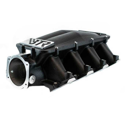 Intake Manifold - Equalizer 1 - 102 mm Throttle Body Flange - Multi Port - Cathedral Port - Aluminum - Black Powder Coat - Small Block Chevy - Kit Intake Manifold - Equalizer 1 - 102 mm Throttle Body Flange - Multi Port - Cathedral Port - Aluminum - Black Powder Coat - Small Block Chevy - Kit