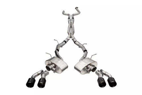 Exhaust System - Xtreme - Cat-Back - 3 in Diameter - 4-1/2 in Black Polished Carbon Fiber Tips - Valved - Stainless - Natural - 3.0L - Cadillac CT5-V 2020-25 - Kit Exhaust System - Xtreme - Cat-Back - 3 in Diameter - 4-1/2 in Black Polished Carbon Fiber Tips - Valved - Stainless - Natural - 3.0L - Cadillac CT5-V 2020-25 - Kit