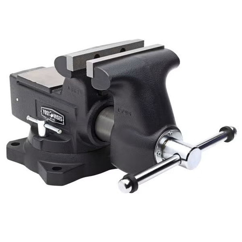 Vise - Bench - YOST HD-Series - 6.5 in Jaw - Handle Included - Bench Mounted - Iron - Black Powder Coat - Each