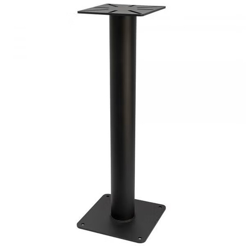 Vise Pedestal - Yost - 34.625 in Tall - 1/2 in Mounting Slot Holes - Floor Mount - Steel - Black Powder Coat - Each