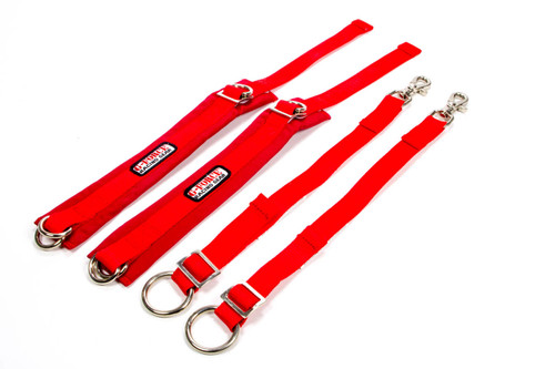 Arm Restraint Harness - SFI 3.3 - Individual Straps - Padded Arm Bands - Nylon - Red - Adult - Each