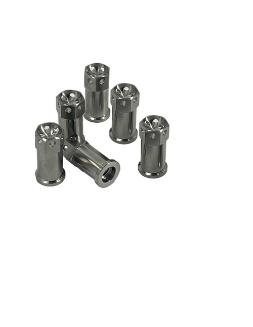 Nut - 3/8-16 in Thread - Titanium - Natural - Quick Change Gear Cover - Set of 6