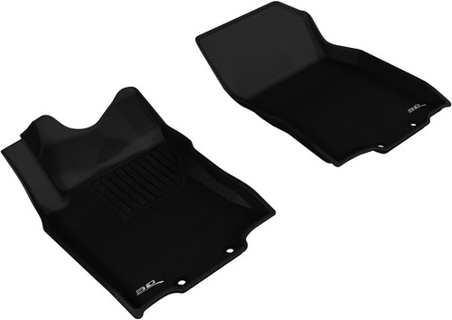 Floor Liner - Kagu - Front - Plastic - Black / Textured - Nissan Rouge 2014-22 - Pair