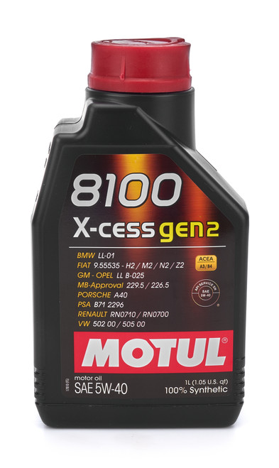 Motor Oil - 8100 X-Cess Gen2 - 5W40 - Synthetic - 1 L Bottle - Each Motor Oil - 8100 X-Cess Gen2 - 5W40 - Synthetic - 1 L Bottle - Each
